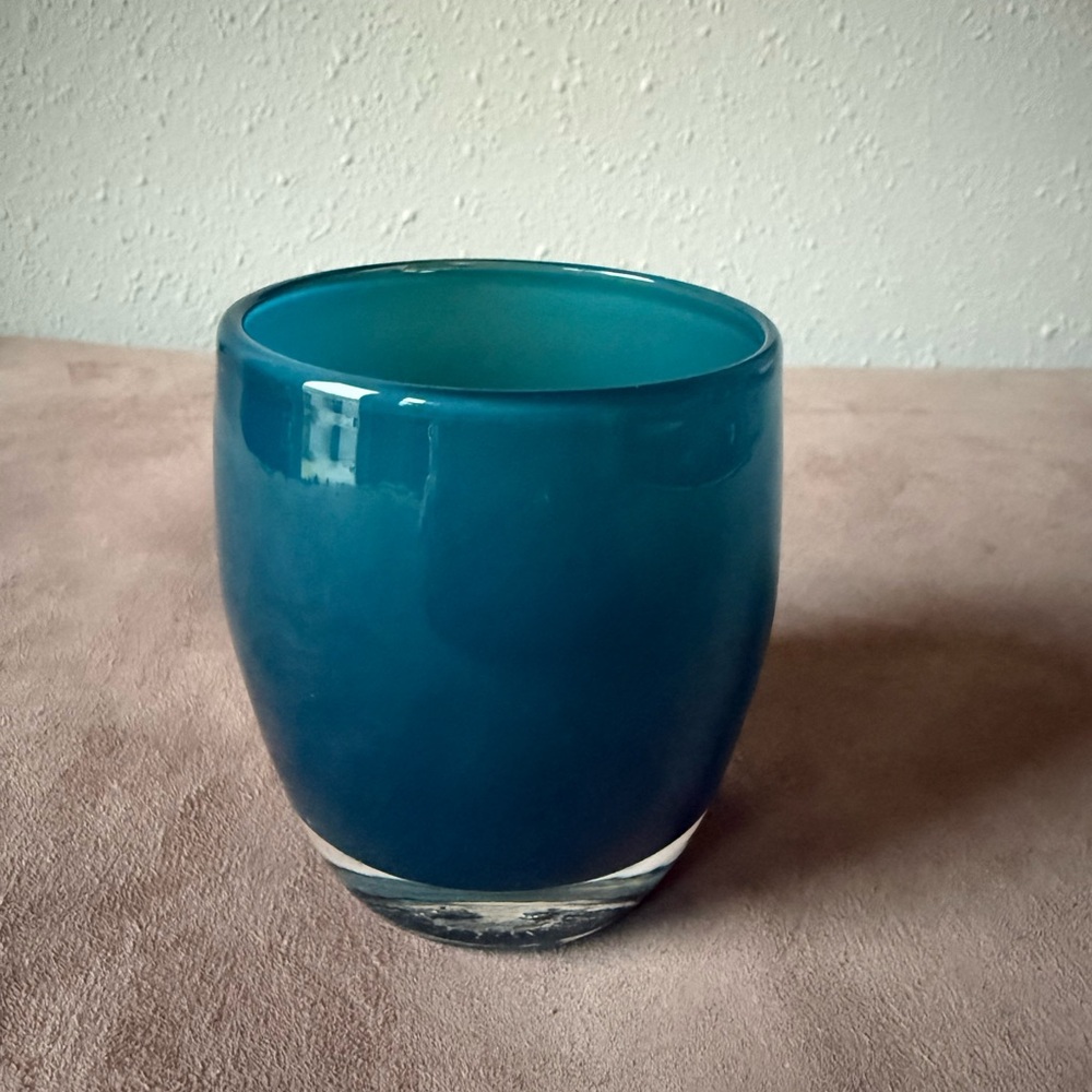 Glassybaby Teal Candle Holder - Picture 9 of 9